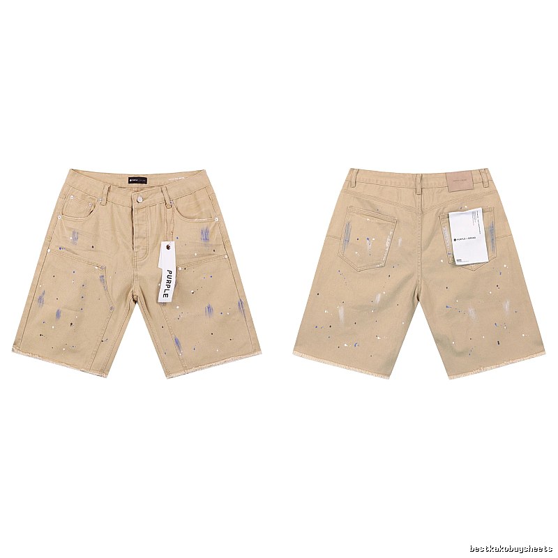 PurpleGodspeed Ink-splashing Style Khaki Shorts