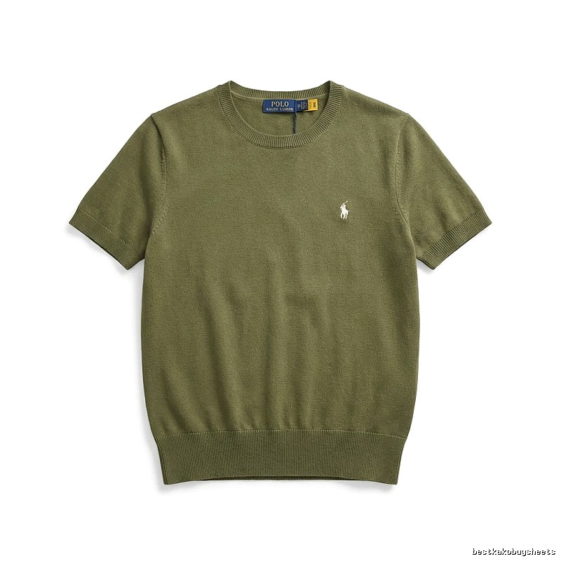 Ralph Lauren Polo Series Simple Style Olive Green Knitwear