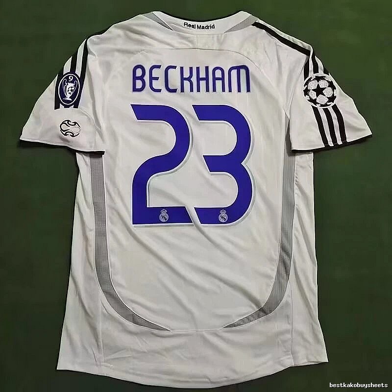 Real Madrid Logo Detail Retro Teka soccer jersey White Retro Football with Functional Detail