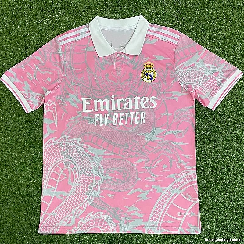 Real Madrid Red Dragon Soccer Jersey Travel Styling