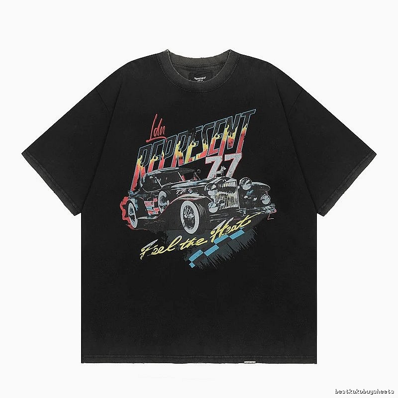Represent American Retro Classic Car Black T-Shirt