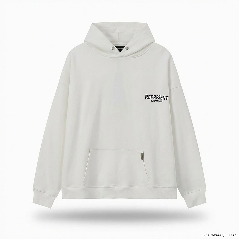 REPRESENT Simple Style White Hoodie