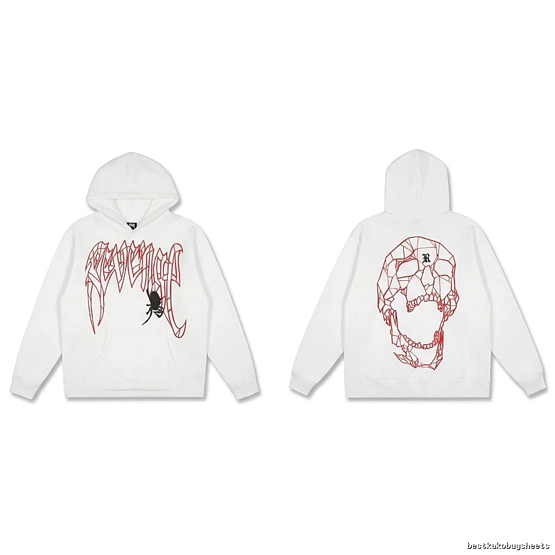 Revenge Skeleton Style White Hoodie