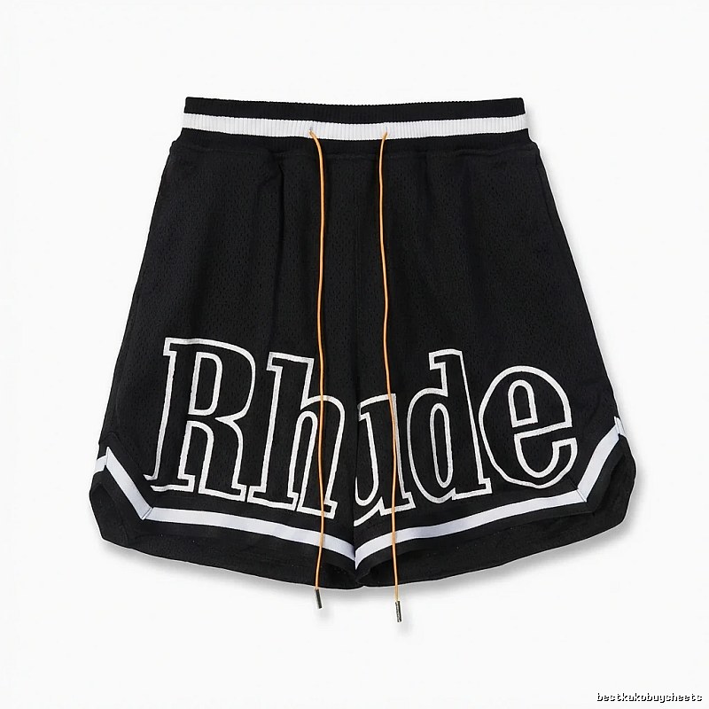 RHUDE sporty black shorts