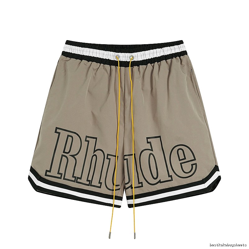 RHUDE sporty khaki shorts