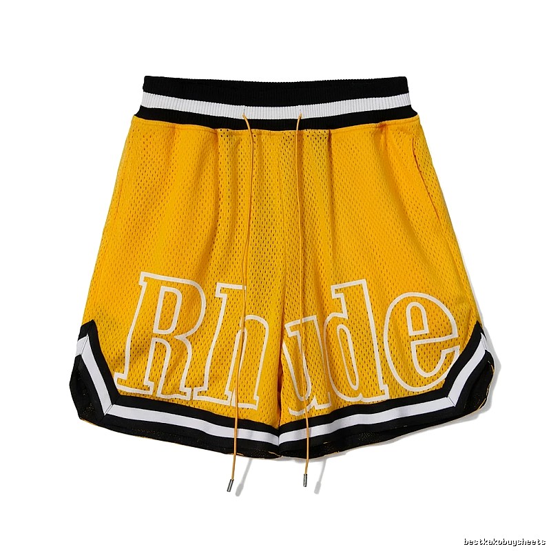 RHUDE sporty yellow shorts