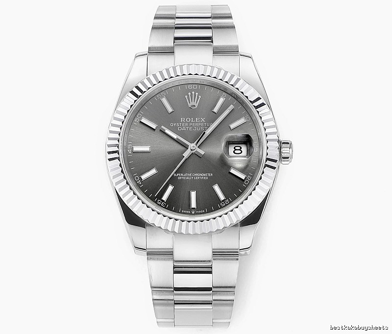 Silver And Gray Rolex Datejust Automatic Watch for occasion
