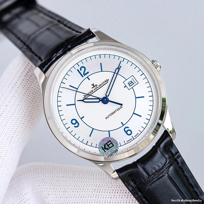 Silver And White Jaeger-LeCoultre Automatic Dress Watch for smart-casual