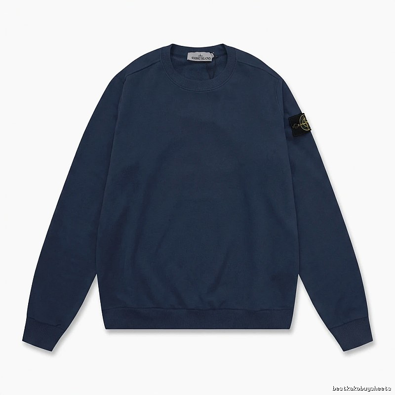 Stone Island basic dark navy blue sweatshirt