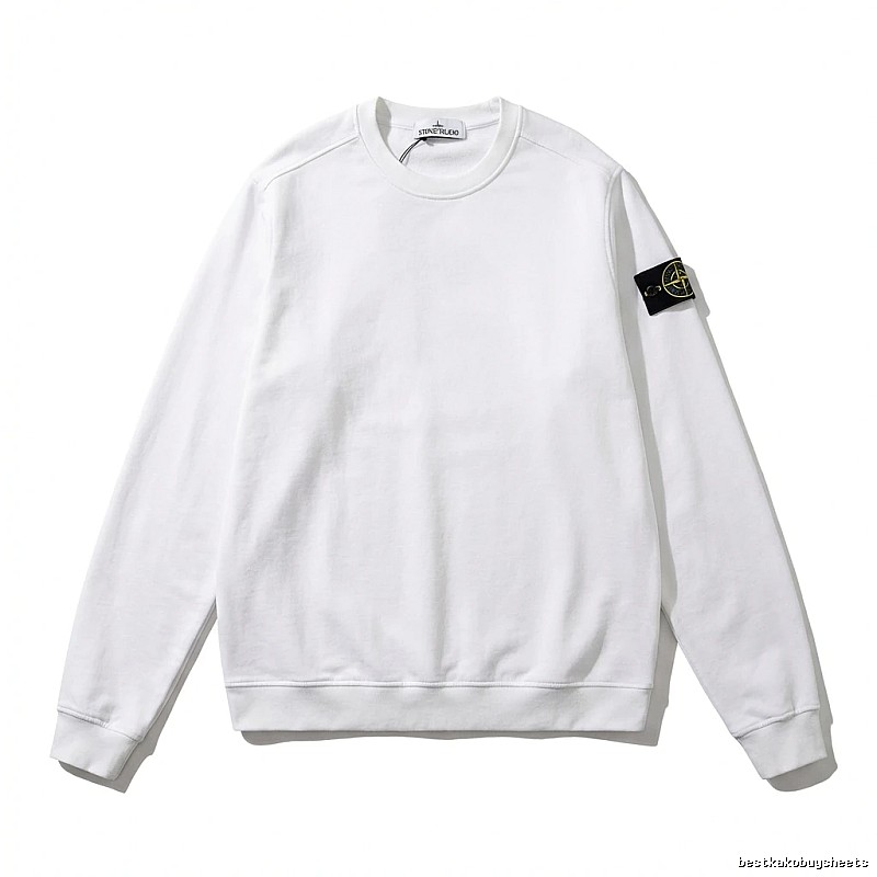 Stone Island basic simple white sweatshirt