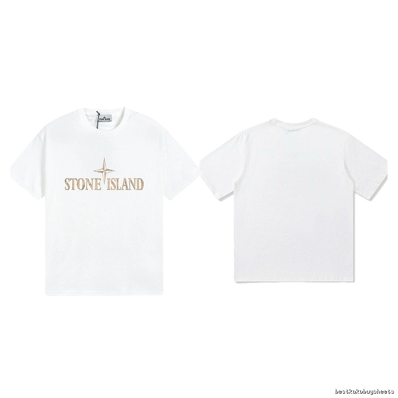 Stone Island Classic Street Style White Short Sleeve T-Shirt