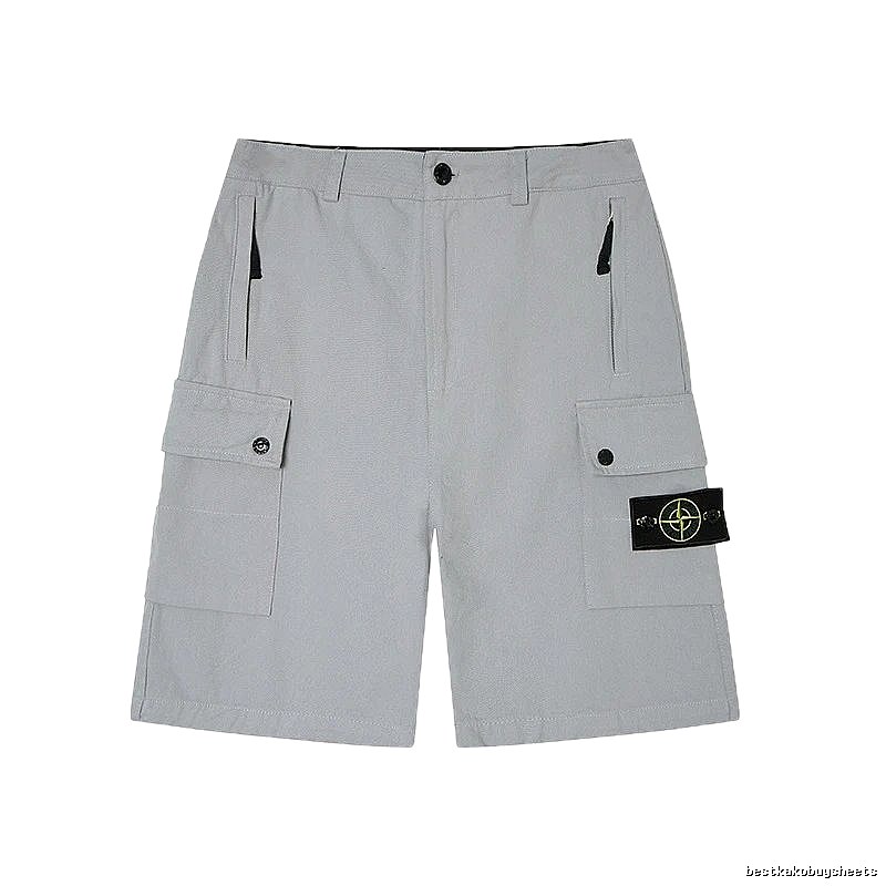 Stone Island Classic Technical Workwear Style Light Grey Shorts