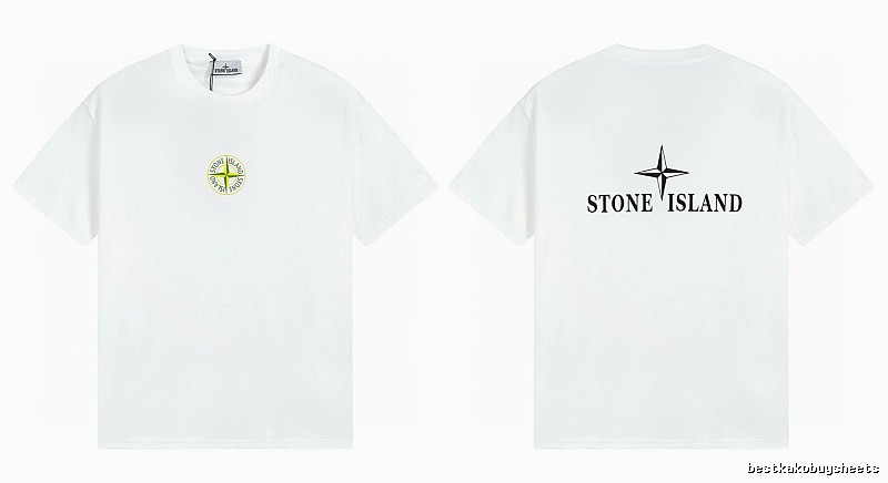Stone Island Compass Series Street Style White T-Shirt