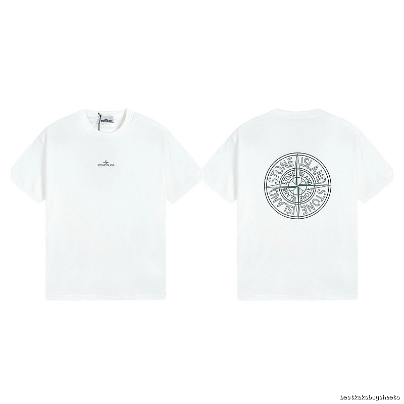 Stone Island Compass Series Street Style White T-Shirt