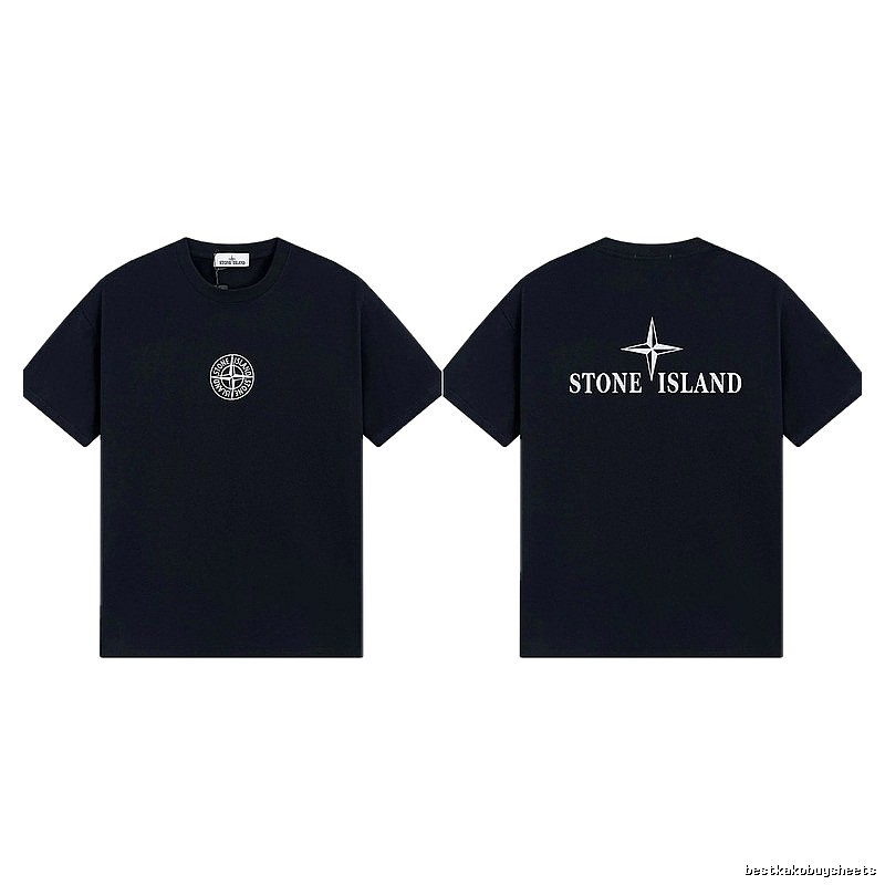 Stone Island Compass Street Style Black Short Sleeve T-shirt