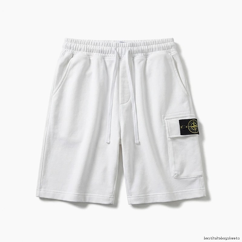 Stone Island functional style white shorts