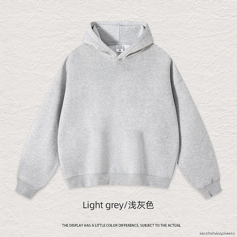 Streetwear Blank pullover hoodie Black Minimal A with Logo Accent