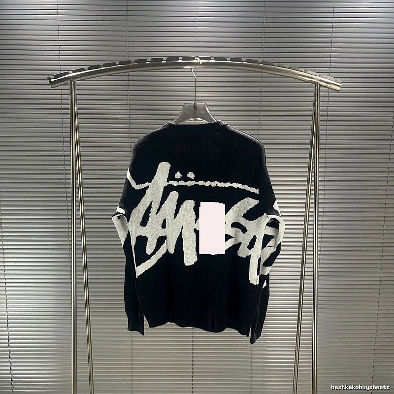 Stussy Black Swirl Graphic SweatShirt Weekend Wear