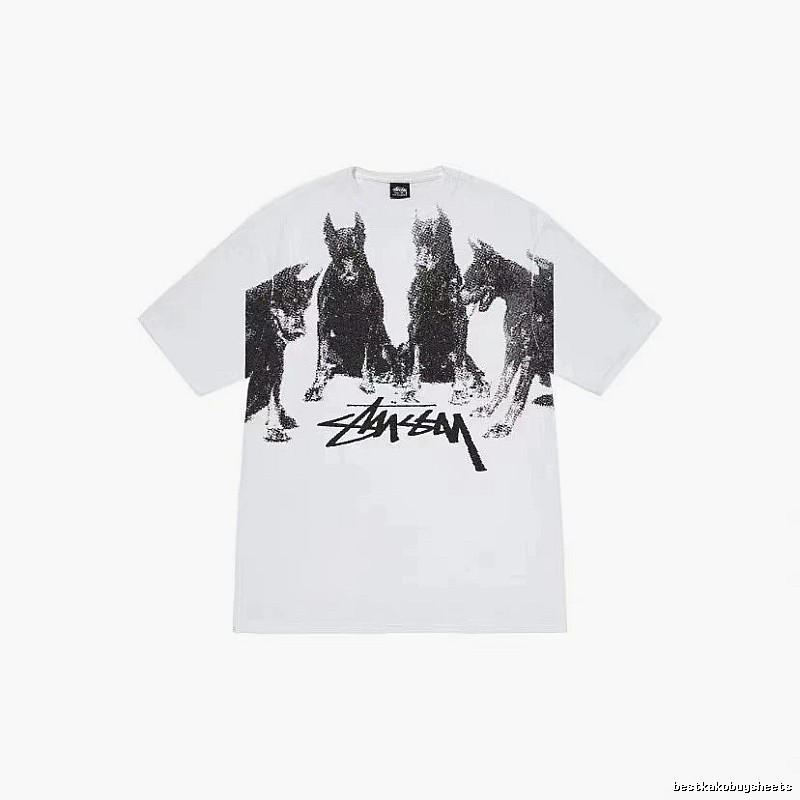 Stussy Casual Graphic T-shirt Black White Stussy for Streetwear Looks