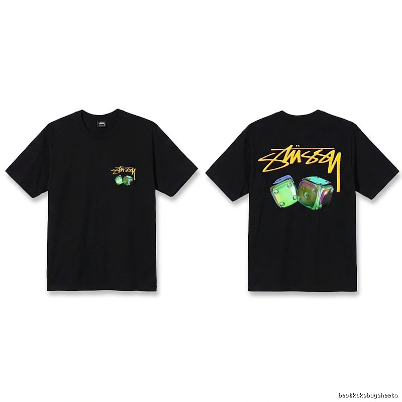 Stussy Dice Print Black T-shirt