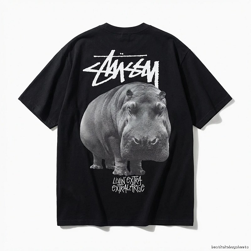 Stussy Hippo Print Black T-shirt