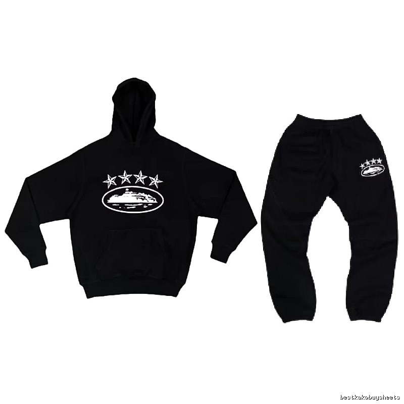 Stussy Matching Set Star-Detail Set Black Tracksuit Set Daily Styling Logo