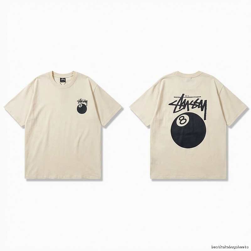 Stussy No.8 Ball Series Retro-Style T-Shirt