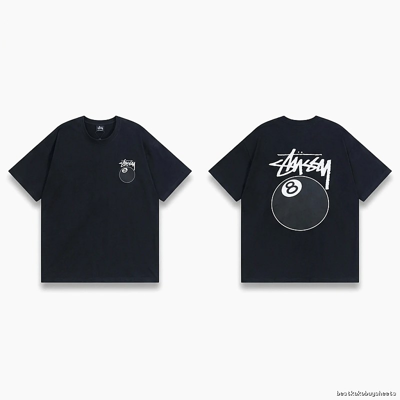 Stussy No.8 Ball Style Black T-shirt