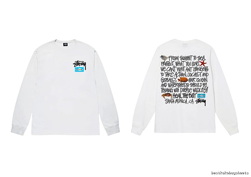 Stussy Ocean Style White Long-sleeve Shirt