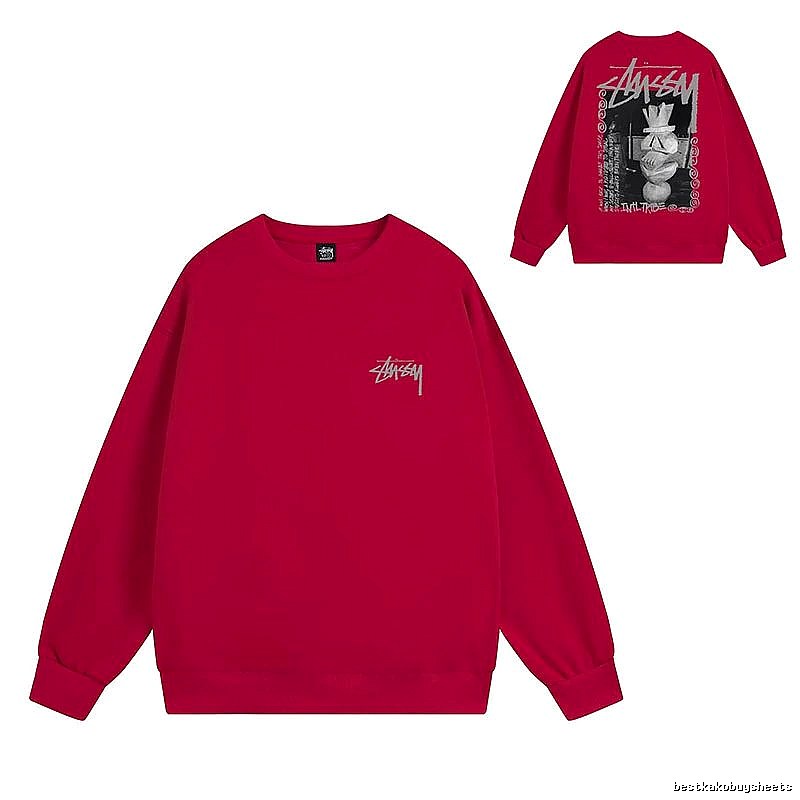 Stussy Red Style 540 Graphic SweatShirt Color Pop