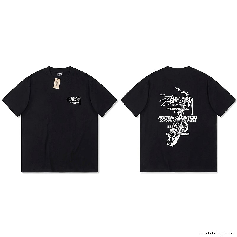 Stussy trendy and cool style black T-shirt