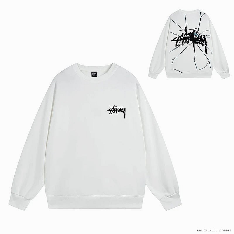 Stussy White Style 536 Graphic SweatShirt Travel Styling