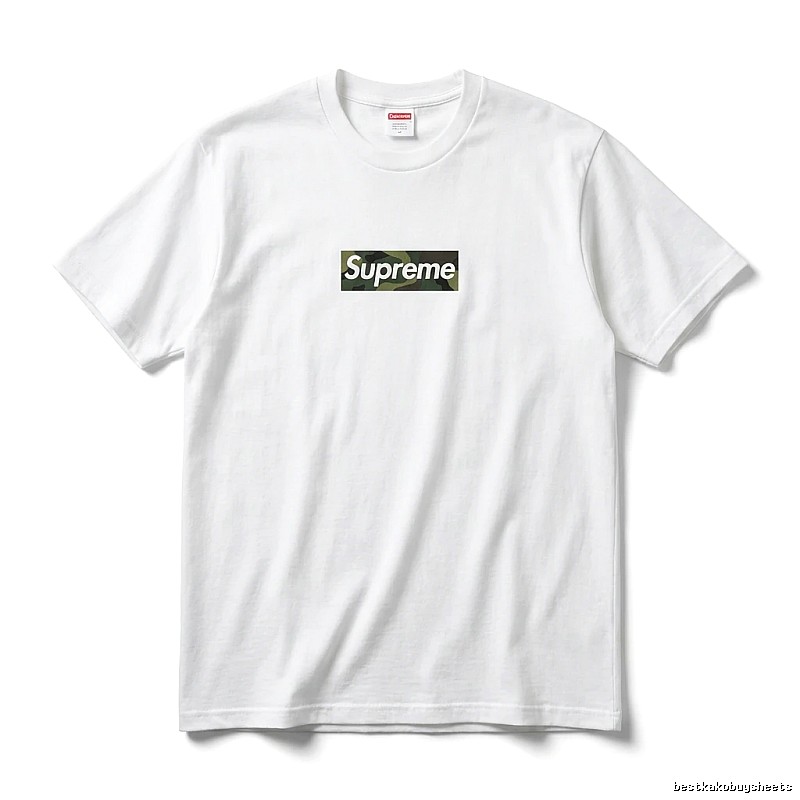 Supreme Camouflage Simple White T-shirt
