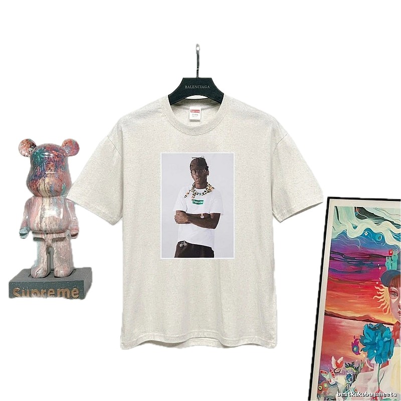 Supreme Character Print Street Style Heather Grey T-Shirt