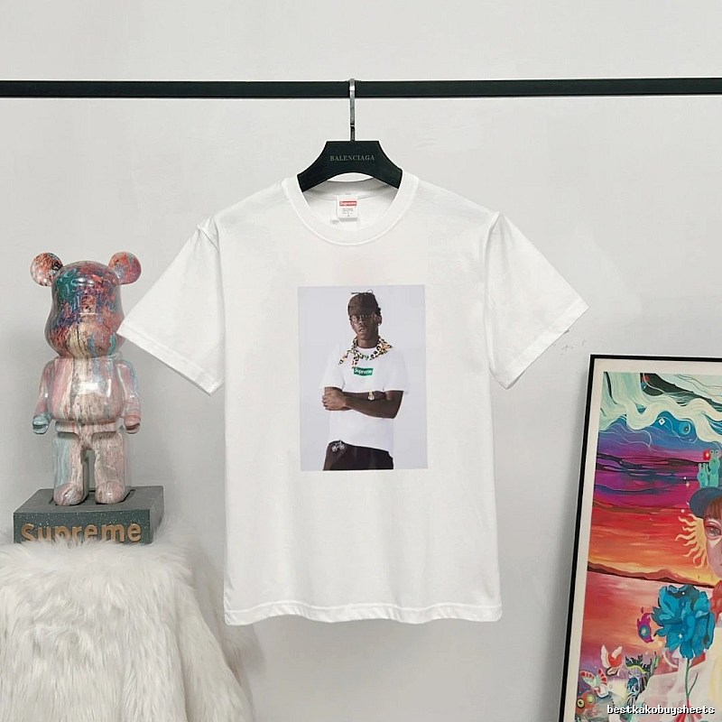Supreme Character Print Street Style White T-Shirt