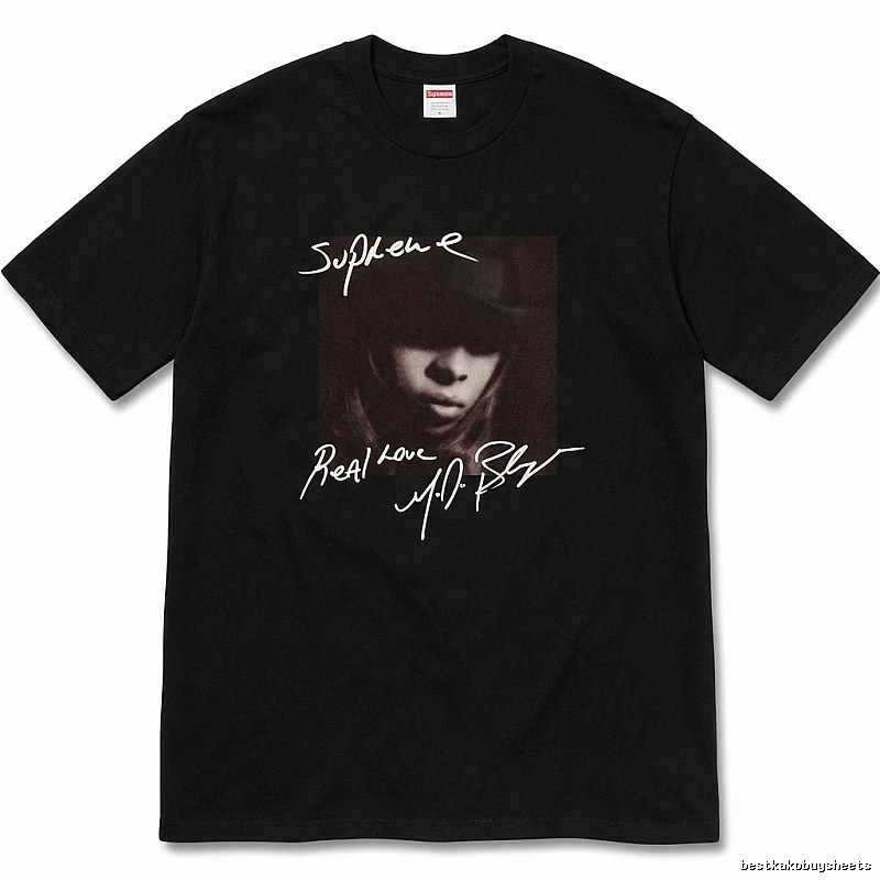 Supreme Real Love Style Black T-shirt