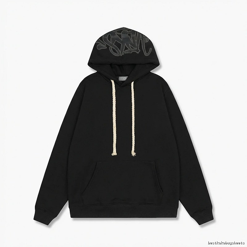 SynaWorld graffiti-style black hoodie
