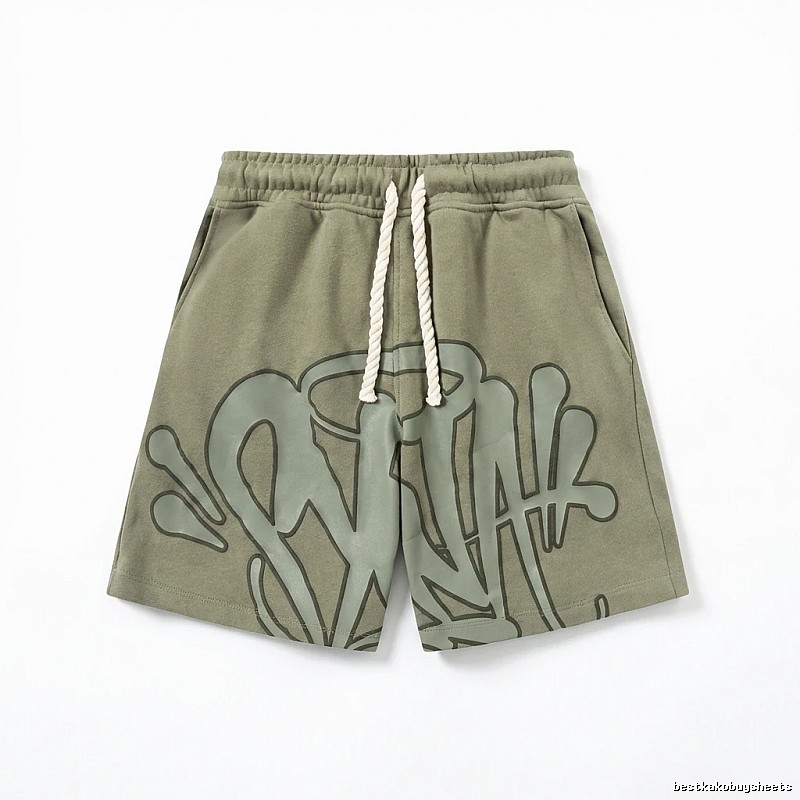 SynaWorld Graffiti-style Shorts (Military Green)