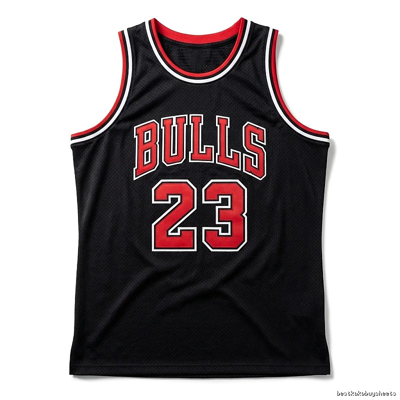 The classic sports style black jersey of the Michael Jordan.