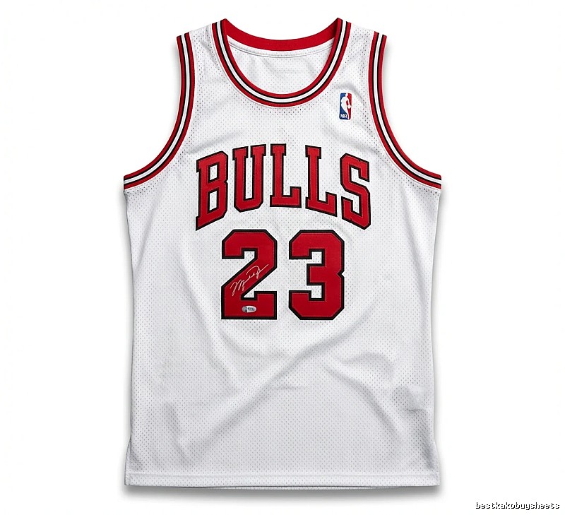 The classic white jersey of the Michael Jordan