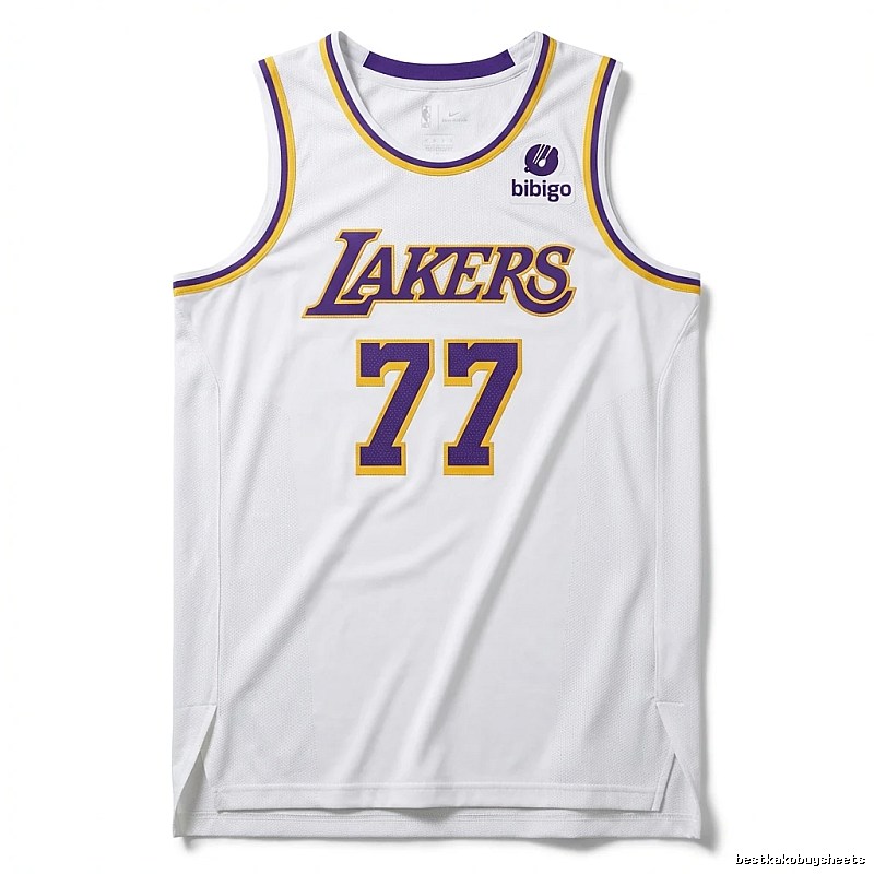 The No. 77 white basketball jersey of the Mavericks.