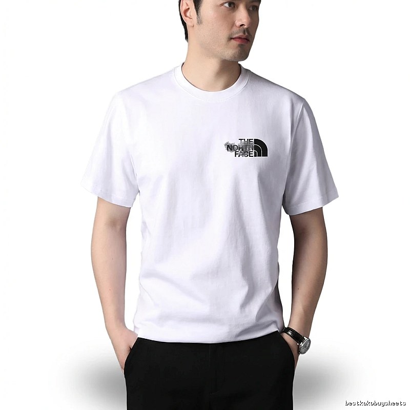 The North Face simple style white T-shirt