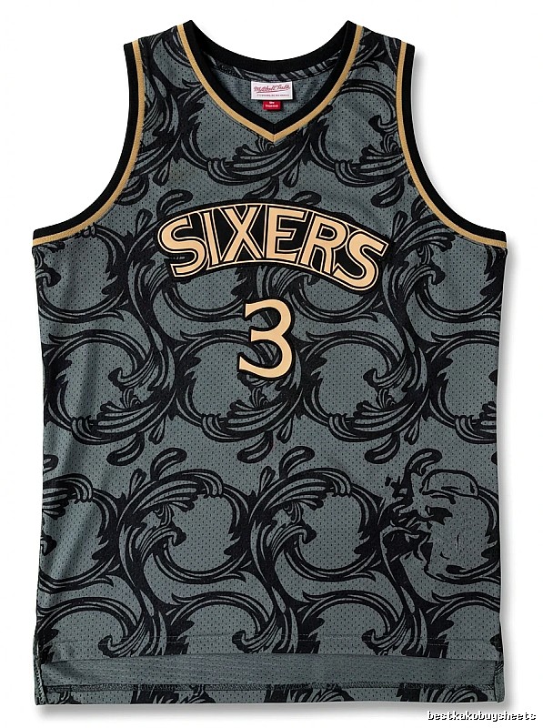 The retro-style No. 3 Allen Iverson jersey of Philadelphia.