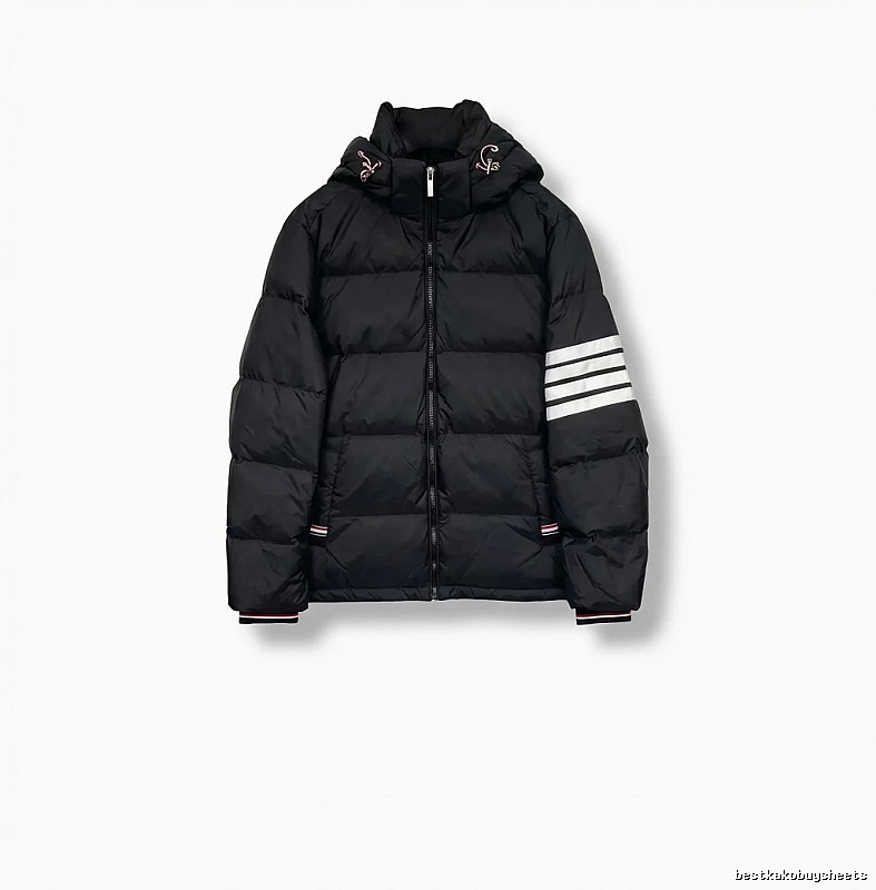 Thom Browne Four - Bar Classic Black Down Jacket