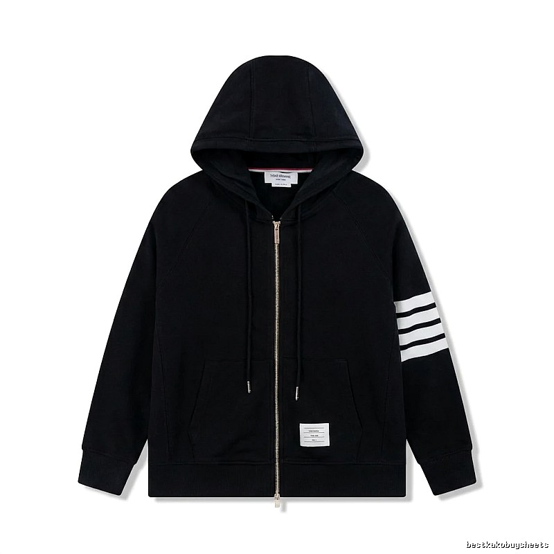 Thom Browne minimalist black hoodie