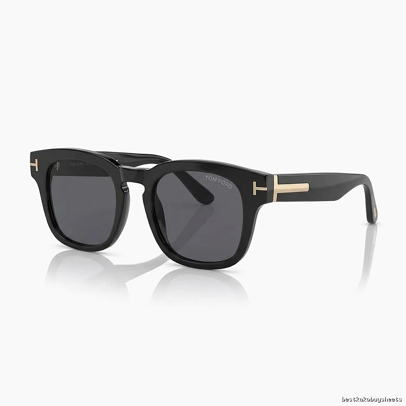 Tom Ford Square Trendy Cool Black Sunglasses