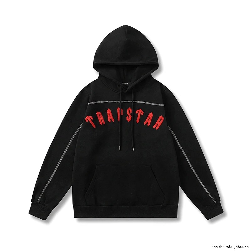 Trapstar Letter Trendy Cool Black Sweatshirt