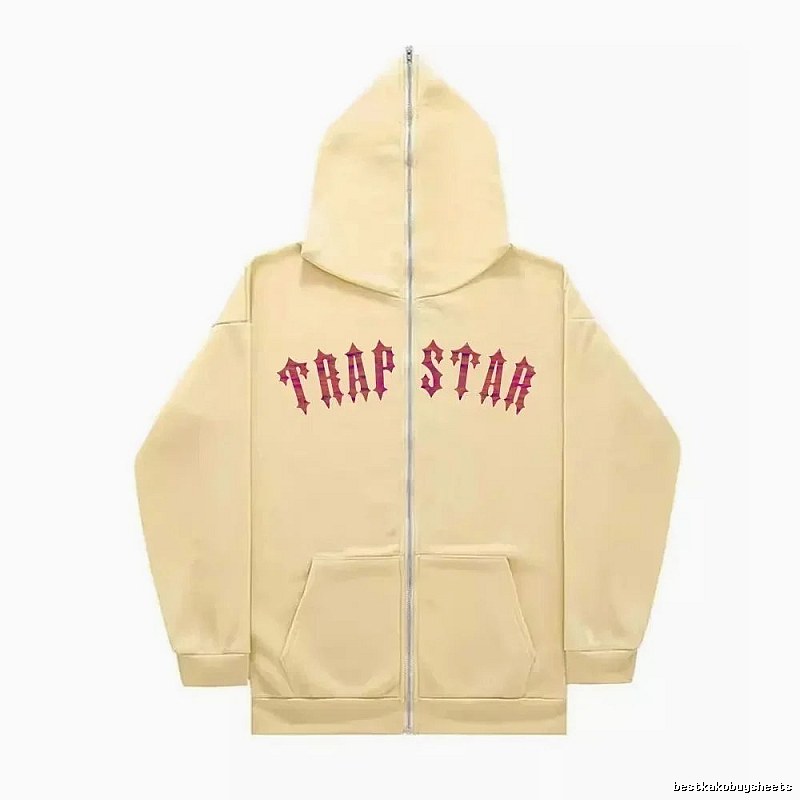 Trapstar Resort Graphic zip hoodie Black Zip Pink for Travel Looks