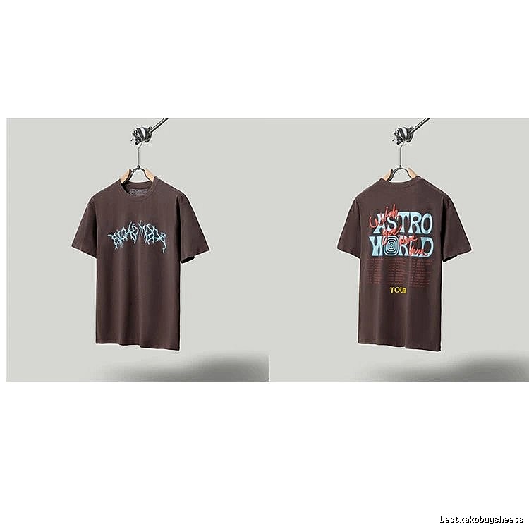 Travis Scott Astroworld Street Style Dark Brown T-Shirt