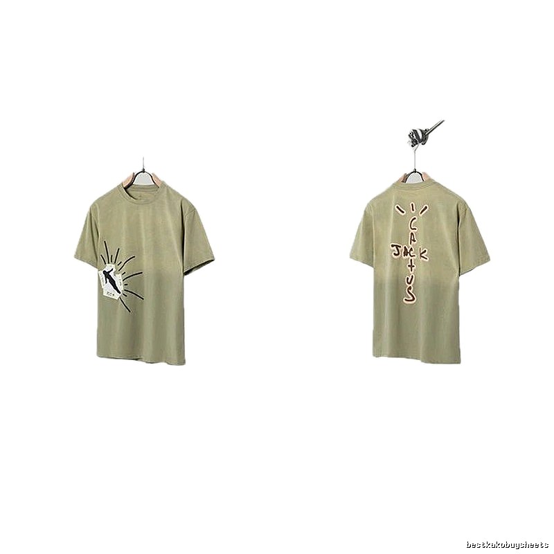 Travis Scott Cactus Jack Streetwear Khaki Green T-Shirt